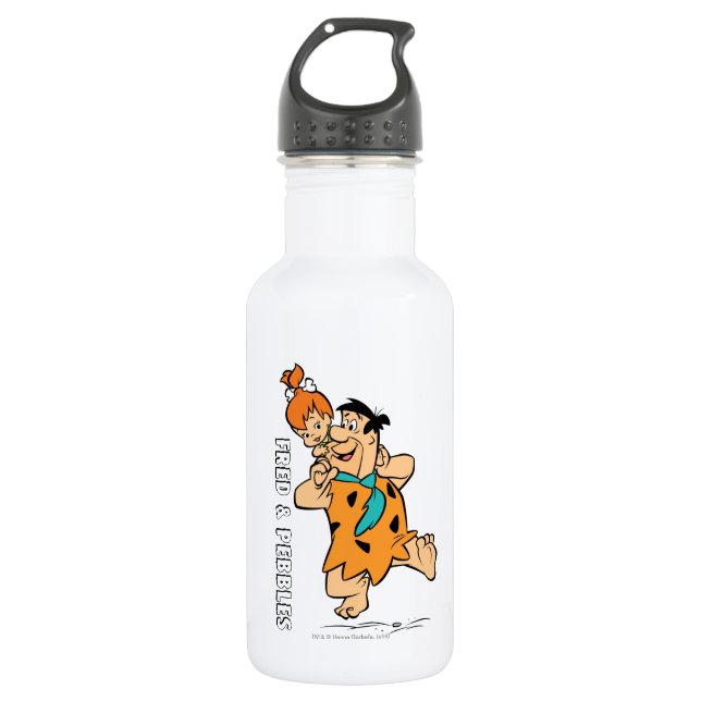 The Flintstones | Fred & Pebbles Flintstone 532 Ml Water Bottle (Front)