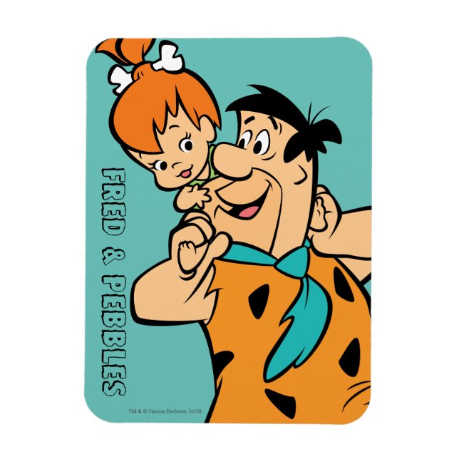 The Flintstones | Fred & Pebbles Flintstone Magnet (Vertical)