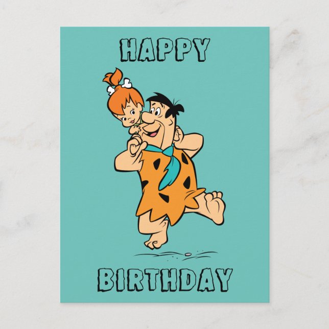 The Flintstones | Fred & Pebbles Flintstone Postcard (Front)
