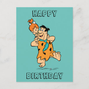 The Flintstones Fred & Pebbles Flintstone Postcard