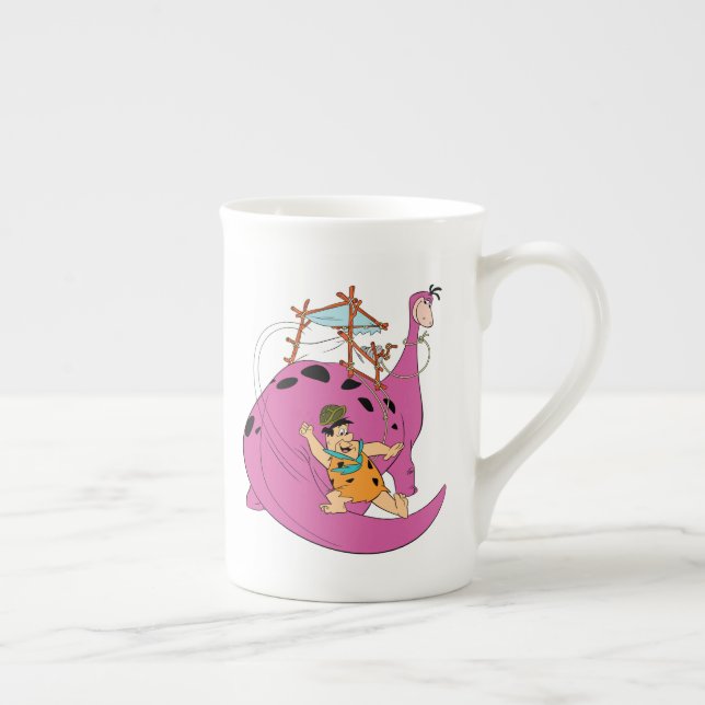 The Flintstones | Fred Sliding Down Tail Bone China Mug (Right)