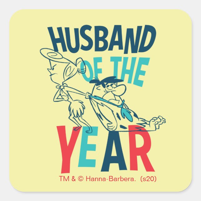 The Flintstones | Husband of the Year Square Sticker (Front)