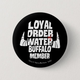 The Flintstones Loyal Order Water Buffalo Member 6 Cm Round Badge