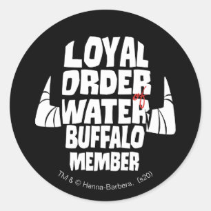 The Flintstones   Loyal Order Water Buffalo Member Classic Round Sticker