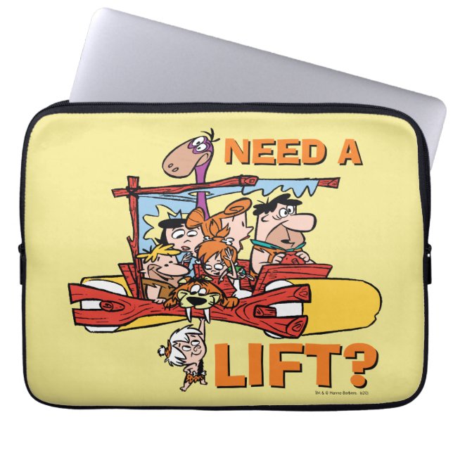 The Flintstones | Need A Lift? Laptop Sleeve (Front)