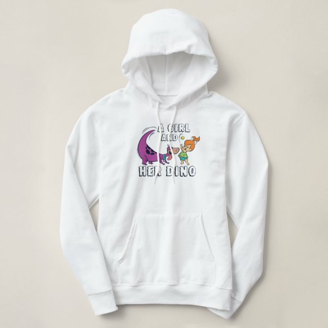 The Flintstones Pebbles Dino Play Ball Hoodie Zazzle