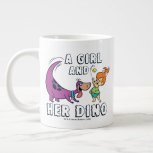 The Flintstones   Pebbles & Dino Play Ball Large Coffee Mug