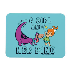 The Flintstones Pebbles & Dino Play Ball Magnet