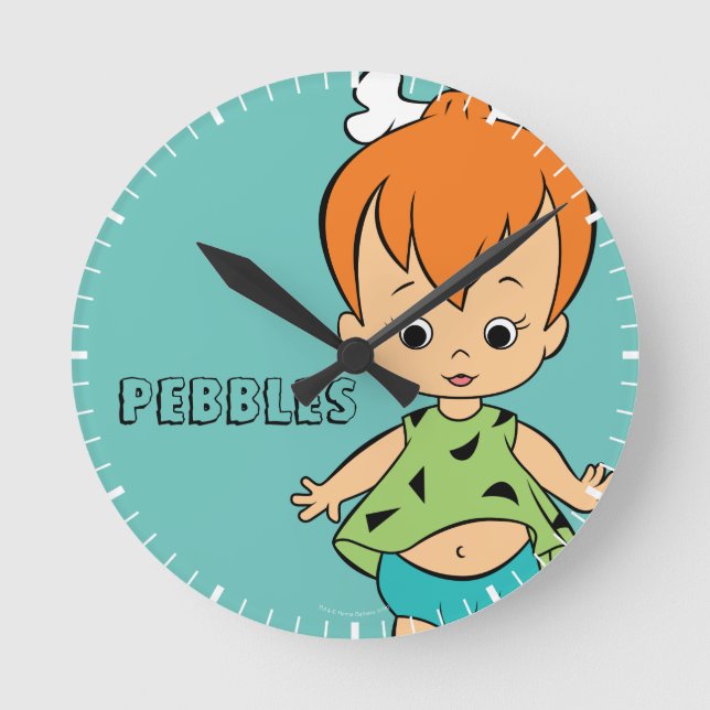The Flintstones | Pebbles Flintstone Round Clock (Front)