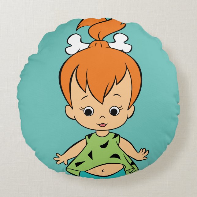 The Flintstones | Pebbles Flintstone Round Cushion (Front)