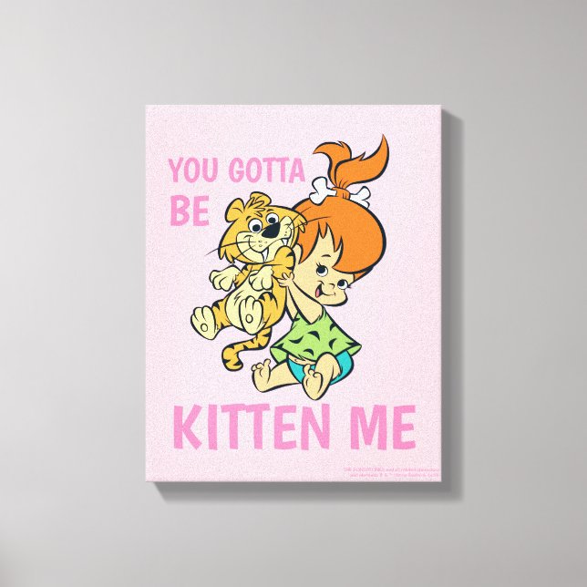 The Flintstones | Pebbles & Her Tiger Canvas Print (Front)