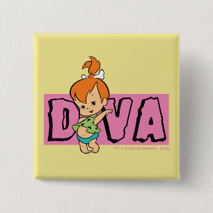 The Flintstones Pebbles - Little Diva 15 Cm Square Badge