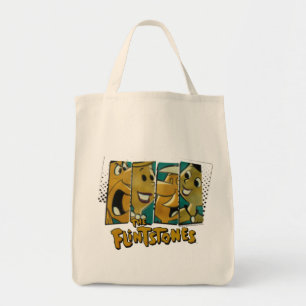 The Flintstones   Retro Comic Character Panels Tote Bag
