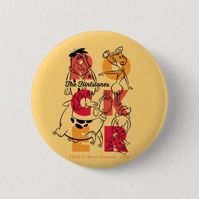 The Flintstones | ROCKER 6 Cm Round Badge (Front)