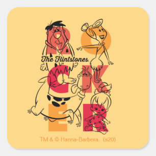The Flintstones   ROCKER Square Sticker