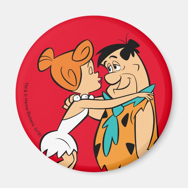 The Flintstones | Wilma Kissing Fred Magnet (Front)