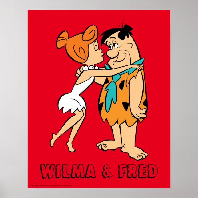 The Flintstones | Wilma Kissing Fred Poster (Front)