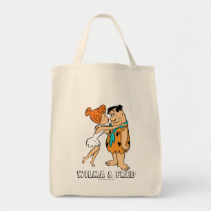 The Flintstones Wilma Kissing Fred Tote Bag