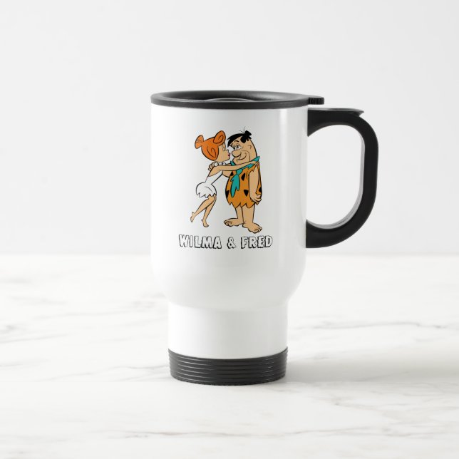 The Flintstones | Wilma Kissing Fred Travel Mug (Right)
