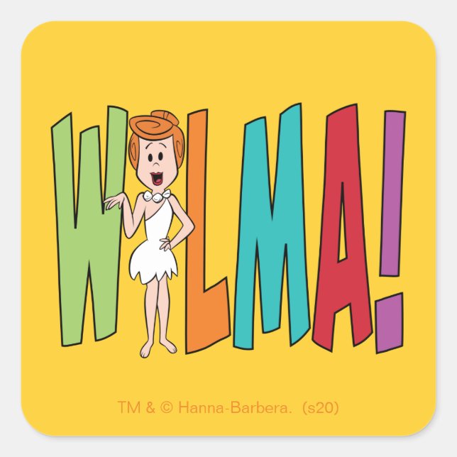 The Flintstones | WILMA! Square Sticker (Front)