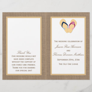 The Flip-Flop Sand Beach Burlap Wedding Collection