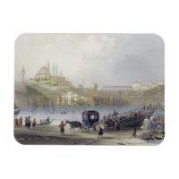 The Floating Bridge, Istanbul, engraved by J.C. Be