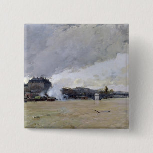 The Flooding of the Seine, c.1903 15 Cm Square Badge