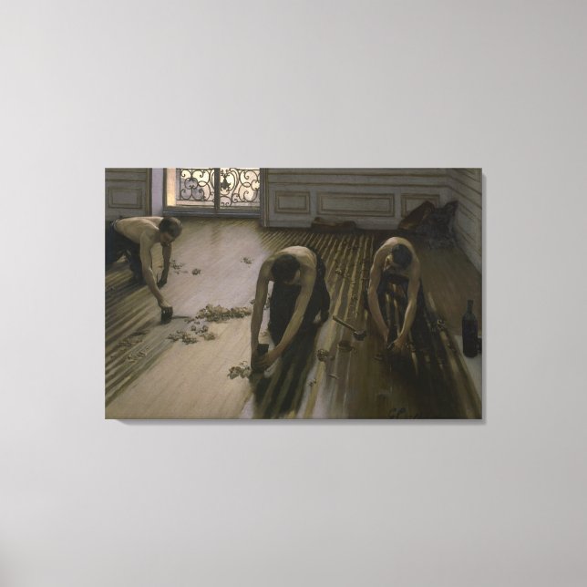 The Floor Scrapers by Gustave Caillebotte Canvas Print (Front)