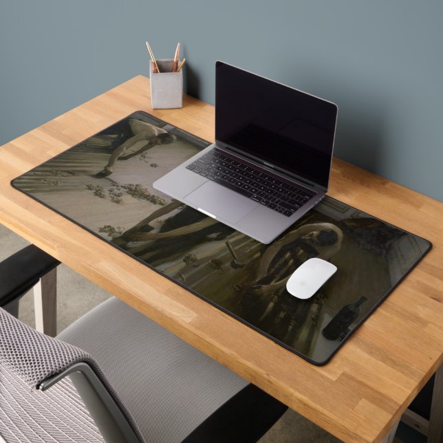 The Floor Scrapers by Gustave Caillebotte Desk Mat (Office 2)