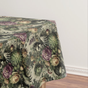 The Florabane Cult – Gothic Floral Design Tablecloth