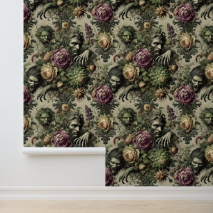 The Florabane Cult – Gothic Floral Design Wallpaper