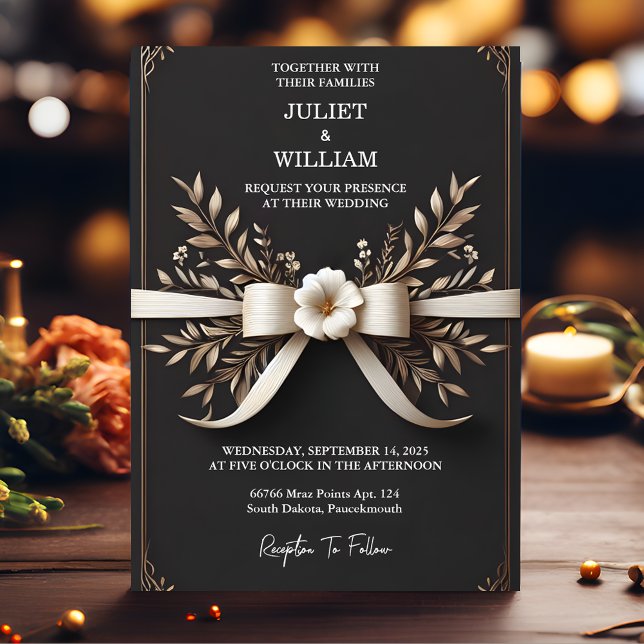 The Floral Cute Rope We Are Tying The Knot Wedding Invitation (Creator Uploaded)