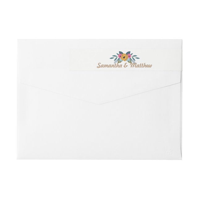 The Floral Wreath White Wedding Collection Wrap Around Label (Back)