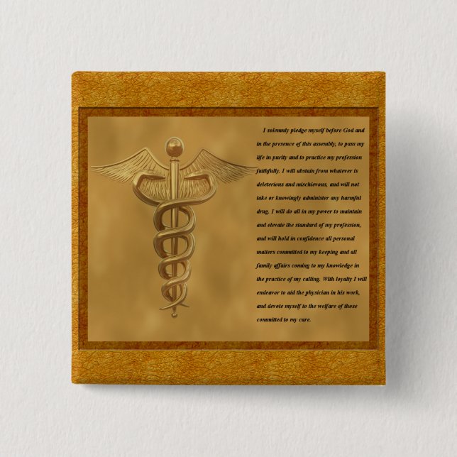 The Florence Nightingale Pledge 15 Cm Square Badge (Front)