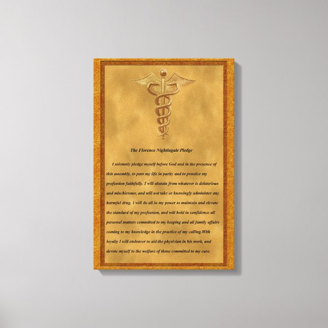 The Florence Nightingale Pledge Canvas Print (Front)