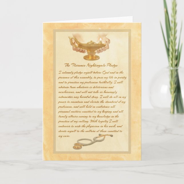 The Florence Nightingale Pledge Card (Front)