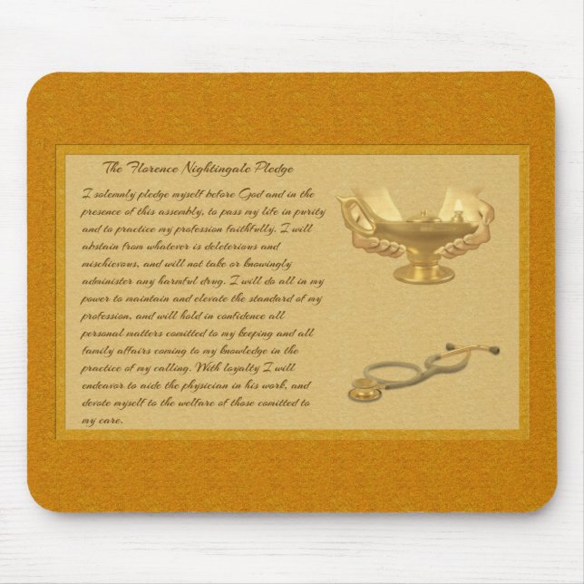 The Florence Nightingale Pledge Mouse Mat (Front)