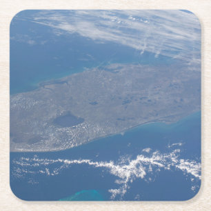 The Florida Peninsula. Square Paper Coaster