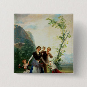 The Florists or Spring, 1786 15 Cm Square Badge