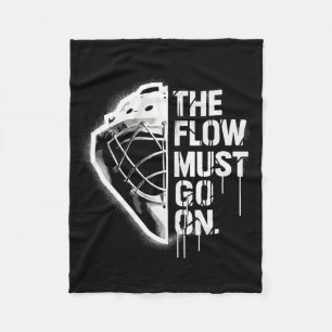 The Flow Must Go On - Hockey Heartbeat  Fleece Blanket