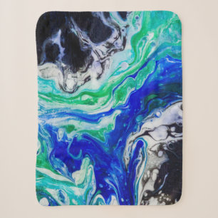The flow of the River abstract painting Sherpa Blanket