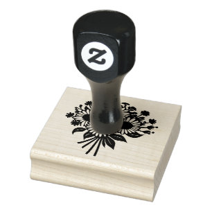the flower bouquet rubber stamp
