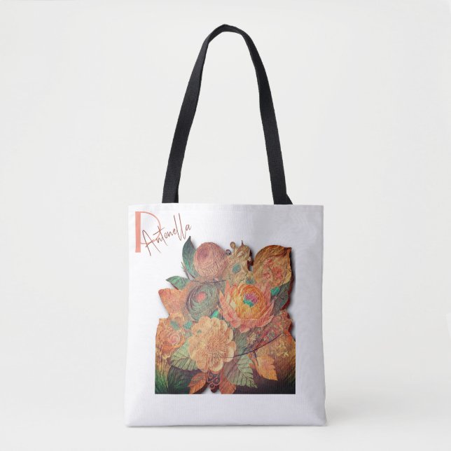 The flower bouquet - Wood painting Tote Bag (Front)