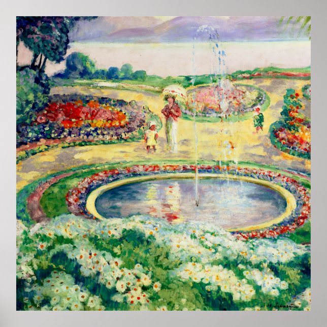 The Flower Garden by Henri Lebasque Poster (Front)