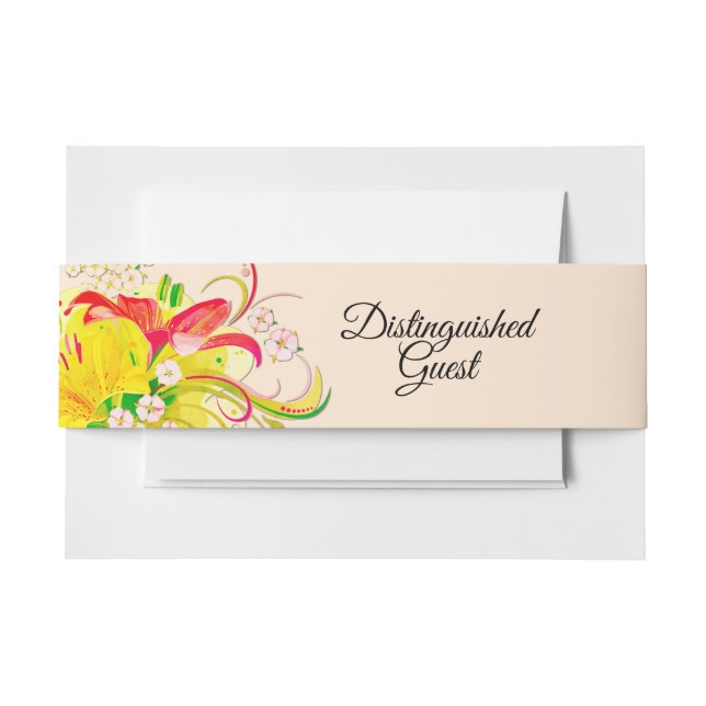 The Flower Garden Distinguished Guest Invitation Belly Band (Front Example)