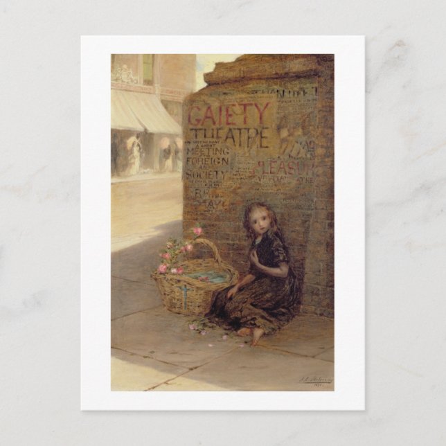 The Flower Girl, 1872 (oil on canvas) Postcard (Front)