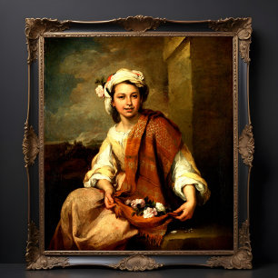 The Flower girl by Murillo Bartolomé Estéban Photo Print