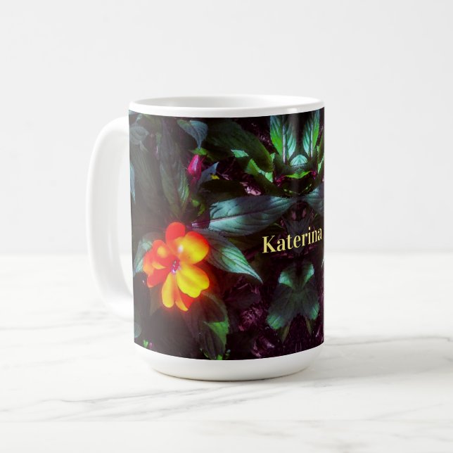 The Flower Glows in Sunlight Coffee Mug (Front Left)