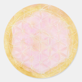 The Flower of Life -Pink & Gold- Sticker