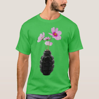 the flower of peace design sticker T-Shirt